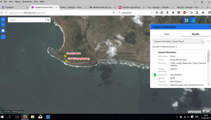 Pemanfaatan Web GIS untuk daerah Pariwisata Indonesia